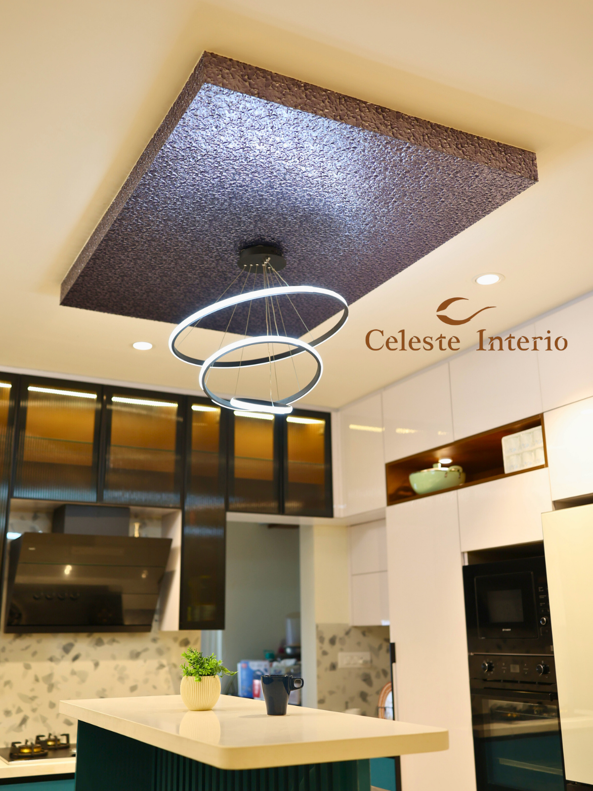 Luxury ceiling and lighting design for Bangalore apartment interiors