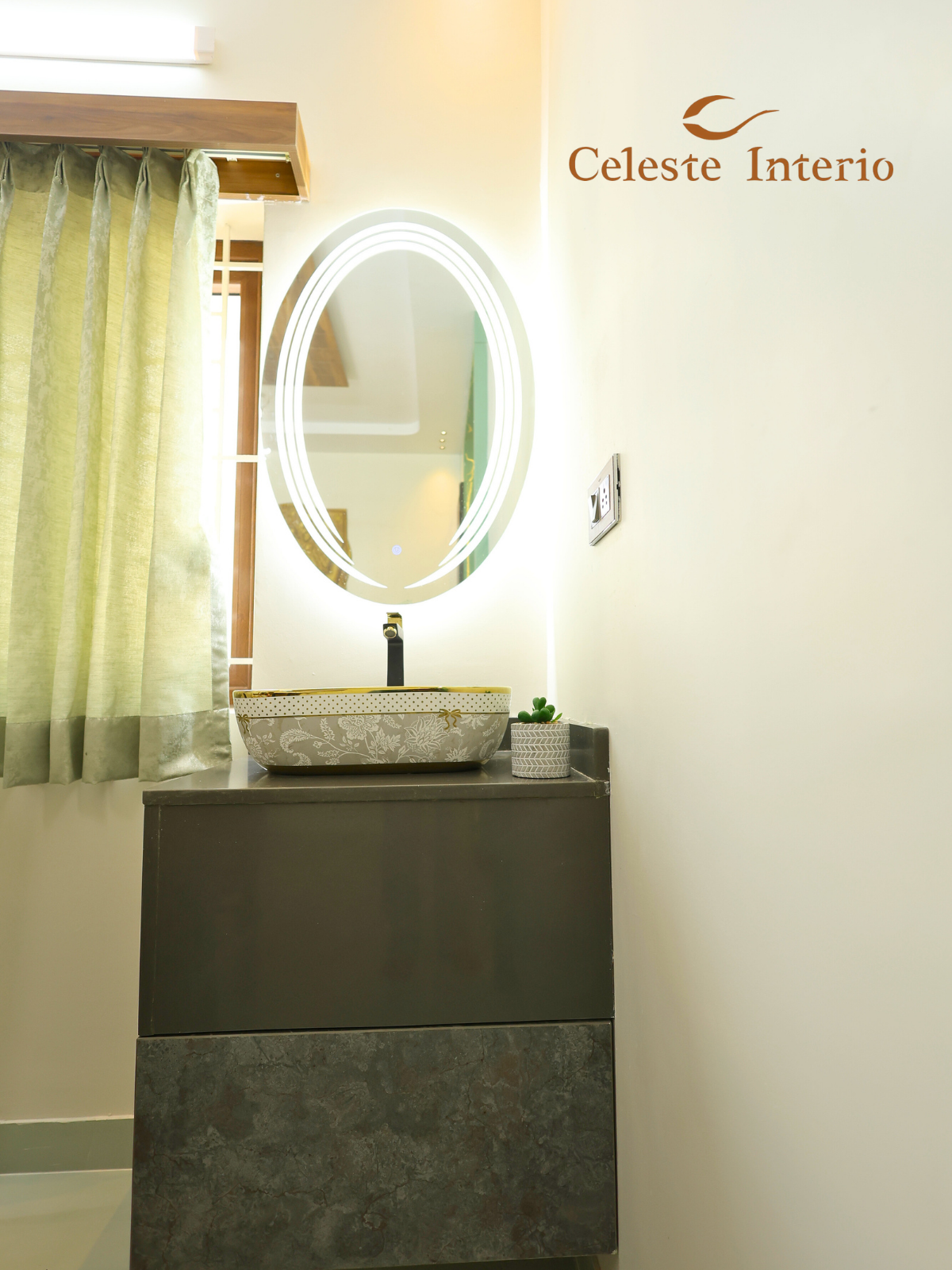 Elegant guest bathroom design in Bangalore home by premium interior designer