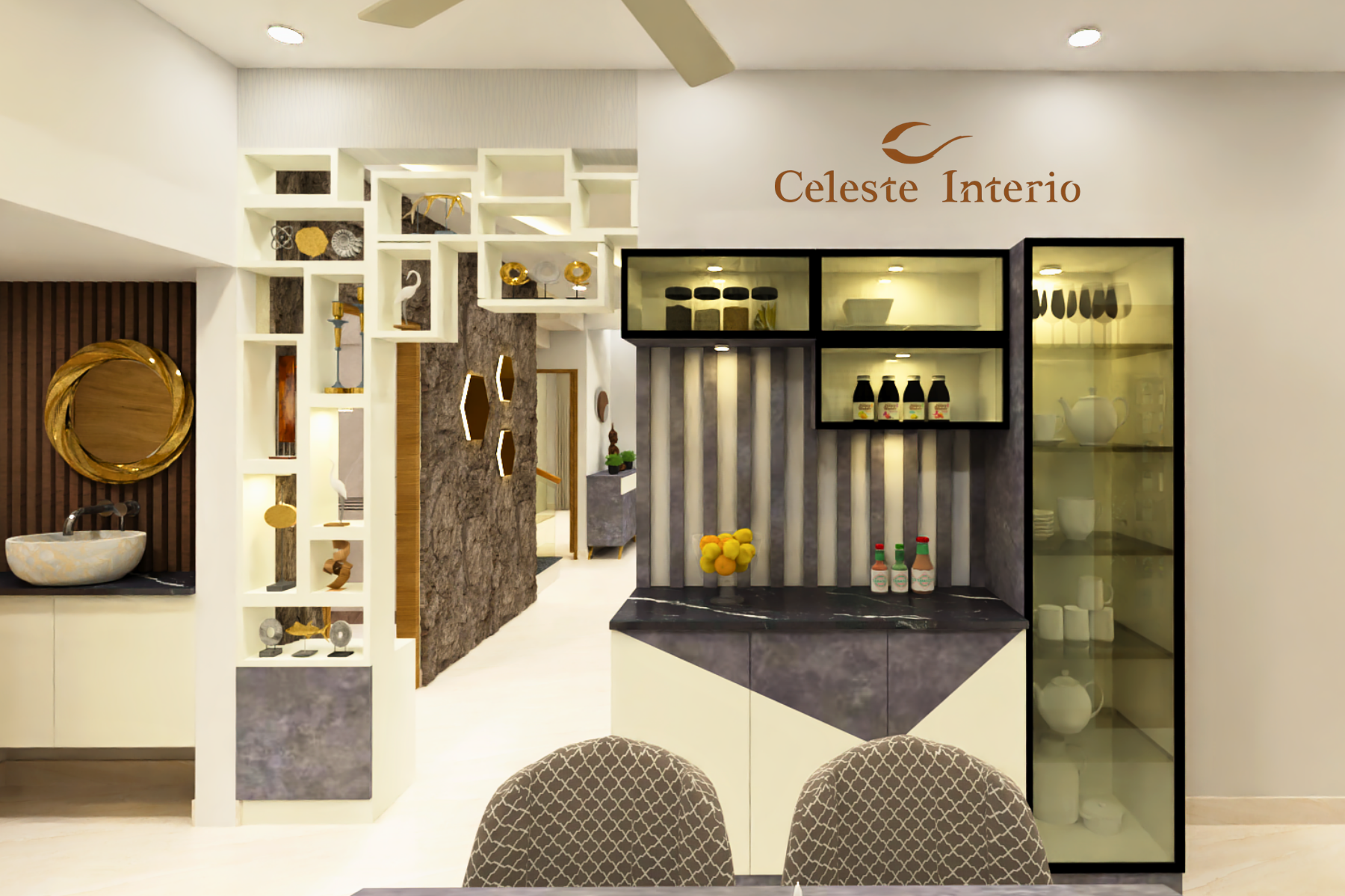Premium modular kitchen design in Bangalore by Celeste Interio | Premium Interior Designer in Bengaluru