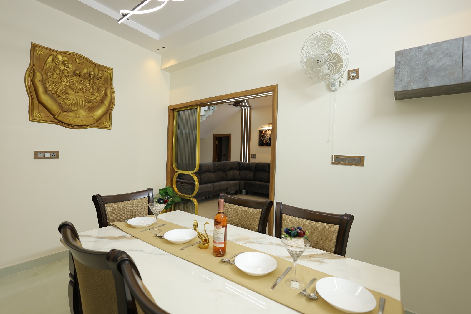 Premium dining room design services by Celeste Interio | Premium Interior Designer in Bengaluru