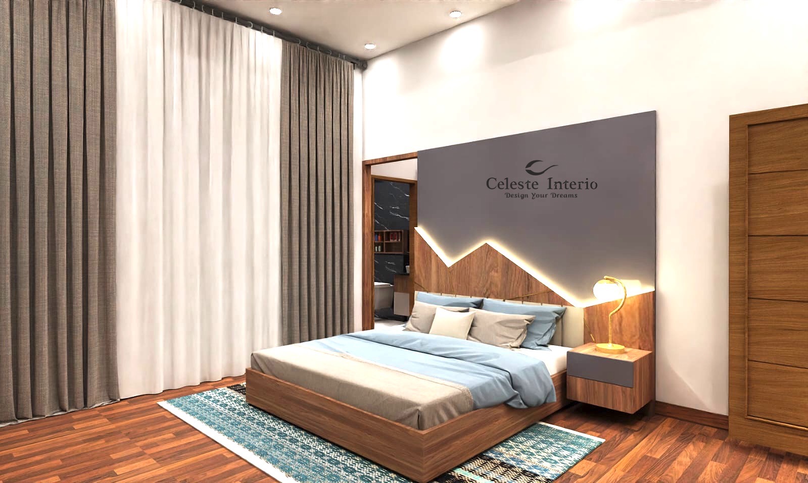 Premium bedroom renovation in Bengaluru with custom wardrobe and lighting